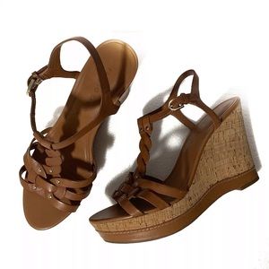 🔹Franco Sarto Braided Wedge Heels Sz 9 Cork